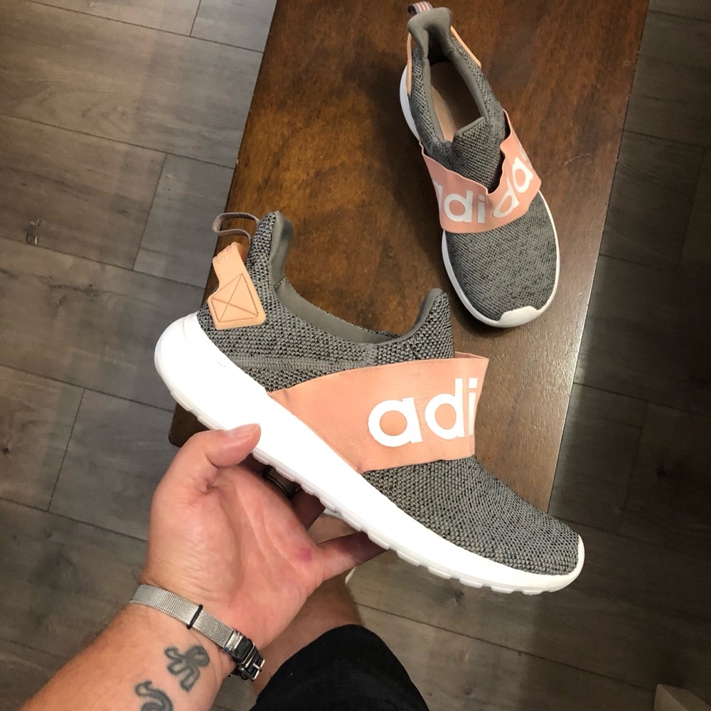 Adidas Lite Racer Adapt ‘Grey Light Pink size 7y/8.5 women’s